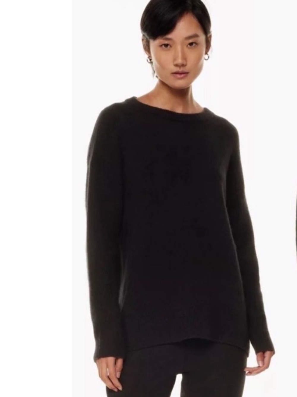 Babaton Luxe Cashmere Rosemont Sweater Black Crew Sweater Large
